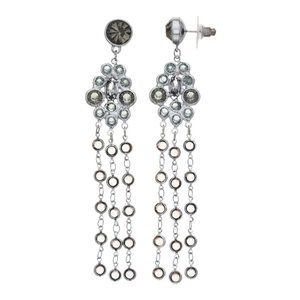 Simply Vera Wang Hematite Linear Drop Earrings NWT